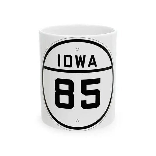 Iowa 85 1926 (Iowa) (Road Sign) White Coffee Mug 11oz - Go Mug Yourself