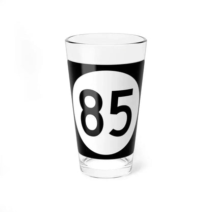 Iowa 85 (Iowa) (Road Sign) Pint Glass 16oz 16oz - Go Mug Yourself