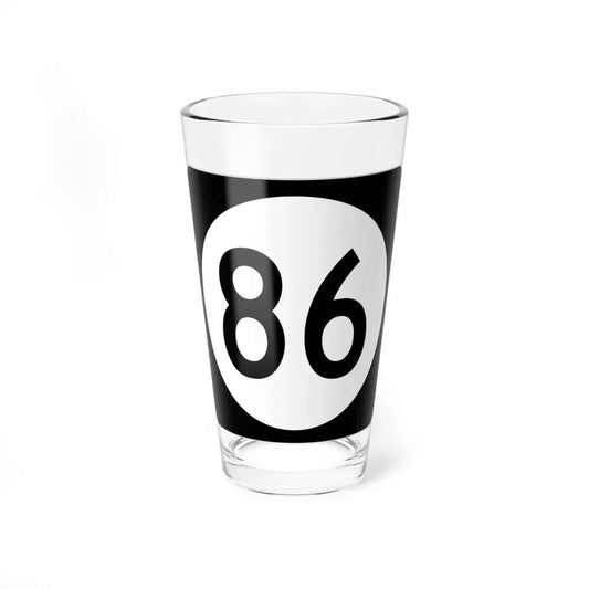 Iowa 86 (Iowa) (Road Sign) Pint Glss 16oz 16oz - Go Mug Yourself