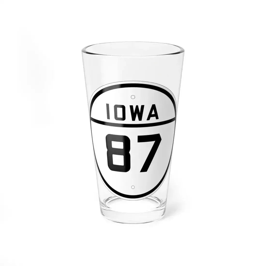 Iowa 87 1926 (Iowa) (Road Sign) Pint Glass 16oz 16oz - Go Mug Yourself