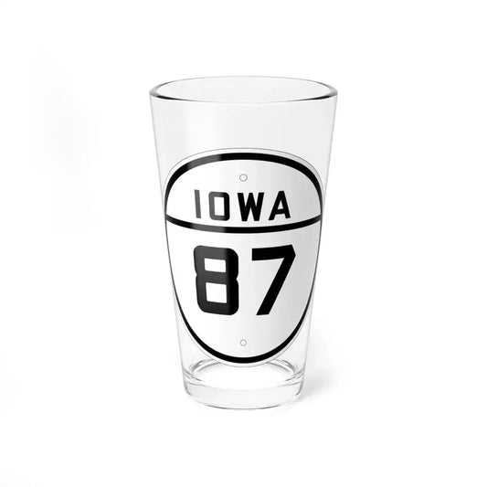 Iowa 87 1926 (Iowa) (Road Sign) Pint Glass 16oz 16oz - Go Mug Yourself