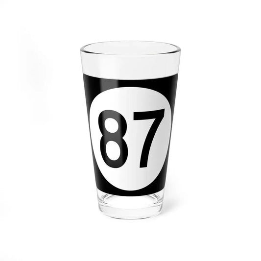 Iowa 87 (Iowa) (Road Sign) Pint Glss 16oz 16oz - Go Mug Yourself