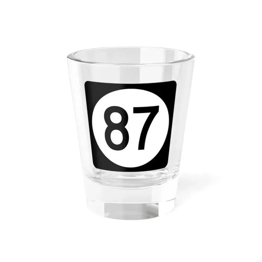 Iowa 87 (Iowa) (Road Sign) Shot Glass 1.5oz 1.5oz - Go Mug Yourself