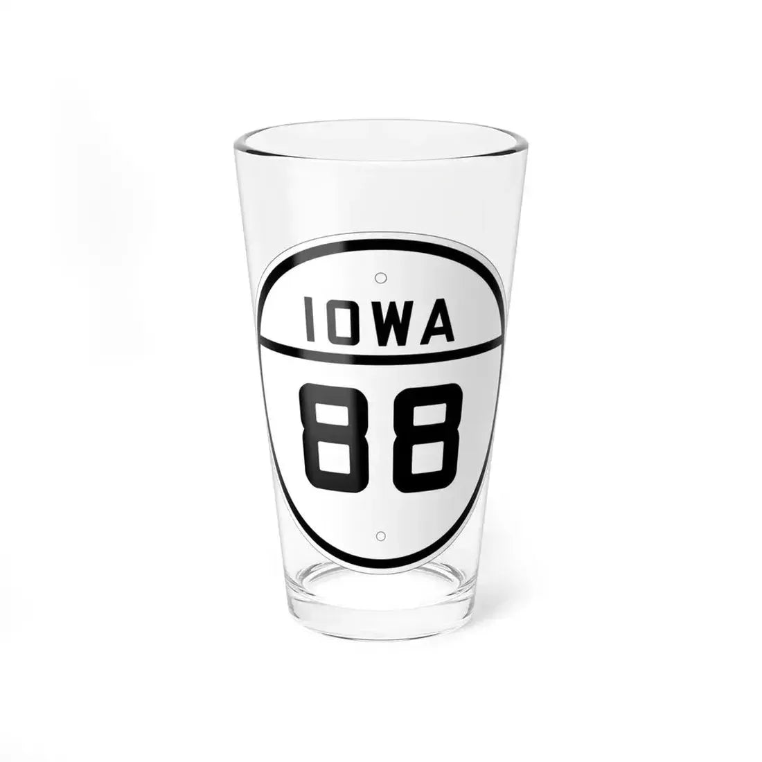 Iowa 88 1926 (Iowa) (Road Sign) Pint Glass 16oz 16oz - Go Mug Yourself