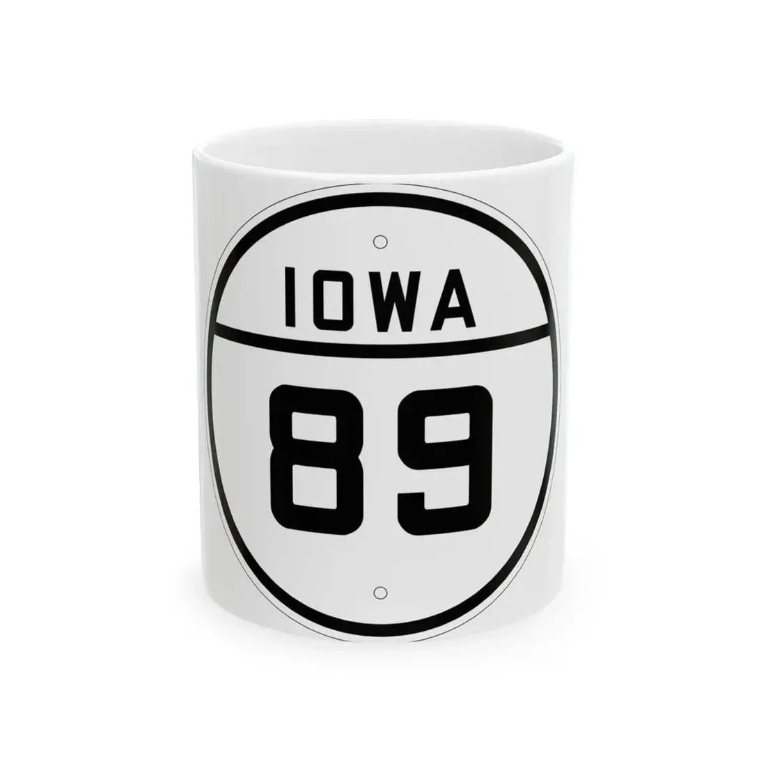 Iowa 89 1926 (Iowa) (Road Sign) White Coffee Mug 11oz - Go Mug Yourself