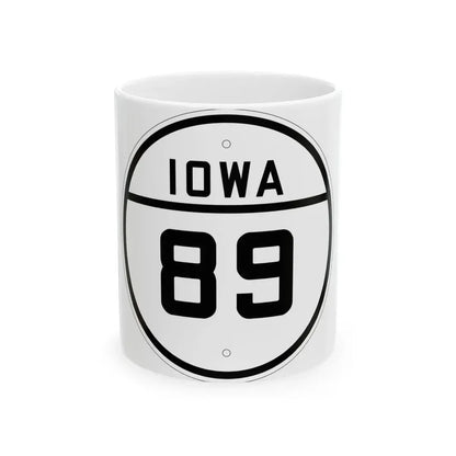 Iowa 89 1926 (Iowa) (Road Sign) White Coffee Mug 11oz - Go Mug Yourself