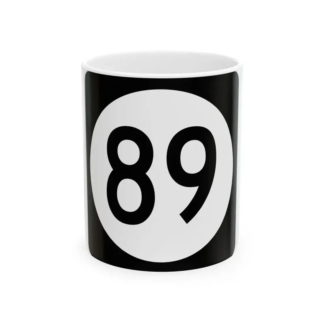 Iowa 89 (Iowa) (Road Sign) White Coffee Mug 11oz - Go Mug Yourself