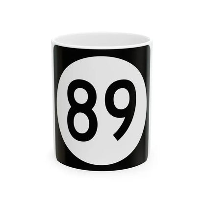 Iowa 89 (Iowa) (Road Sign) White Coffee Mug 11oz - Go Mug Yourself