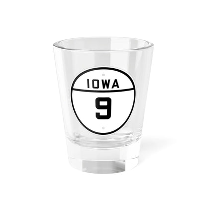 Iowa 9 1926 (Iowa) (Road Sign) Shot Glass 1.5oz 1.5oz - Go Mug Yourself