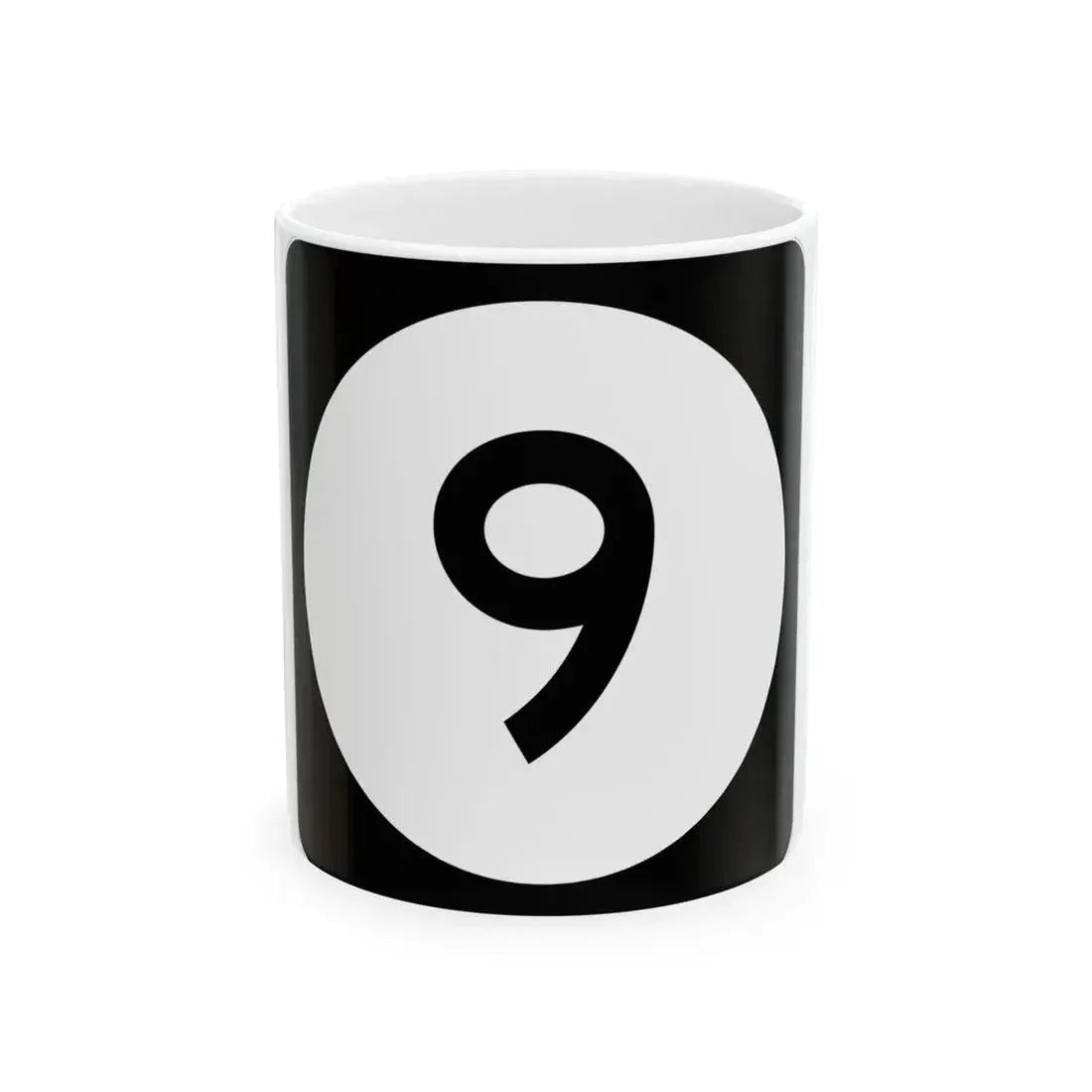Iowa 9 (Iowa) (Road Sign) White Coffee Mug 11oz - Go Mug Yourself