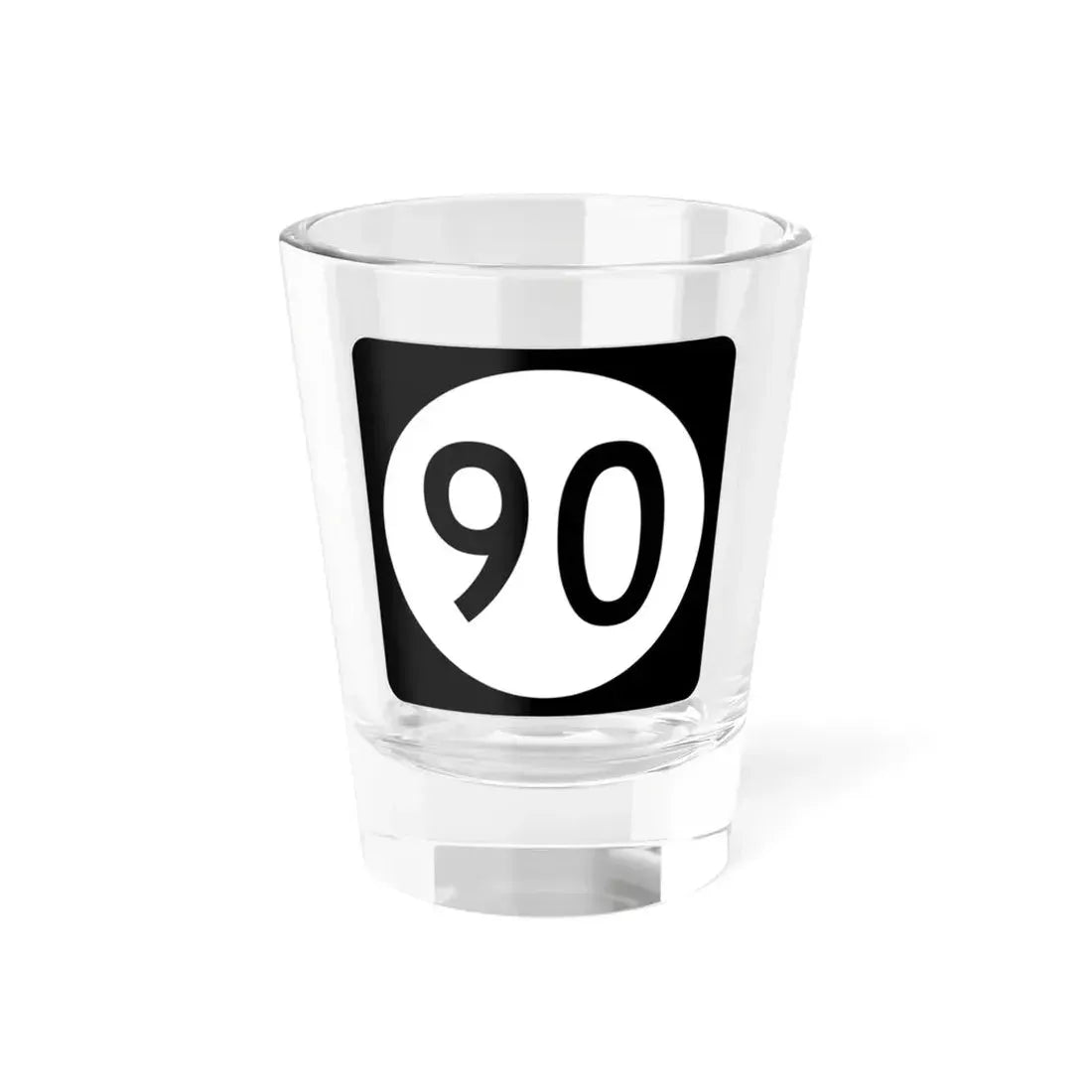 Iowa 90 (Iowa) (Road Sign) Shot Glass 1.5oz 1.5oz - Go Mug Yourself