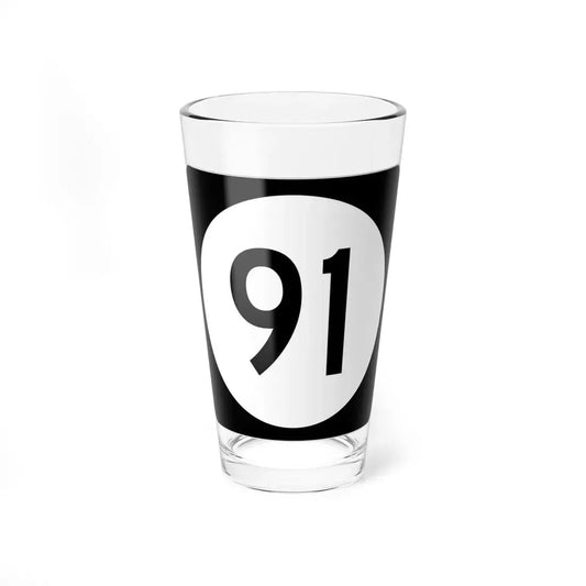 Iowa 91 (Iowa) (Road Sign) Pint Glss 16oz 16oz - Go Mug Yourself