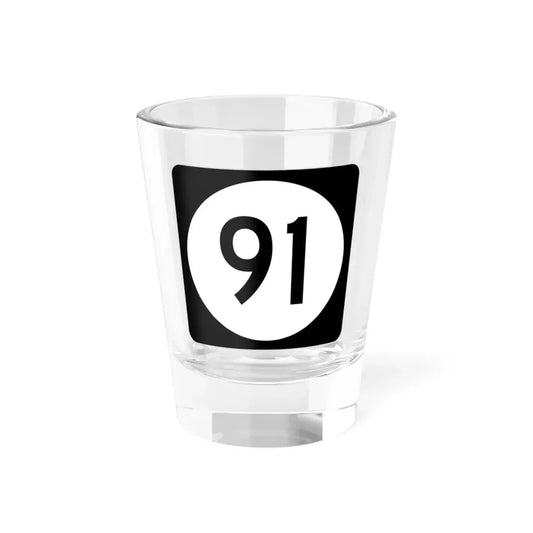 Iowa 91 (Iowa) (Road Sign) Shot Glass 1.5oz 1.5oz - Go Mug Yourself