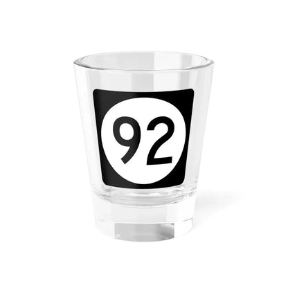Iowa 92 (Iowa) (Road Sign) Shot Glass 1.5oz 1.5oz - Go Mug Yourself