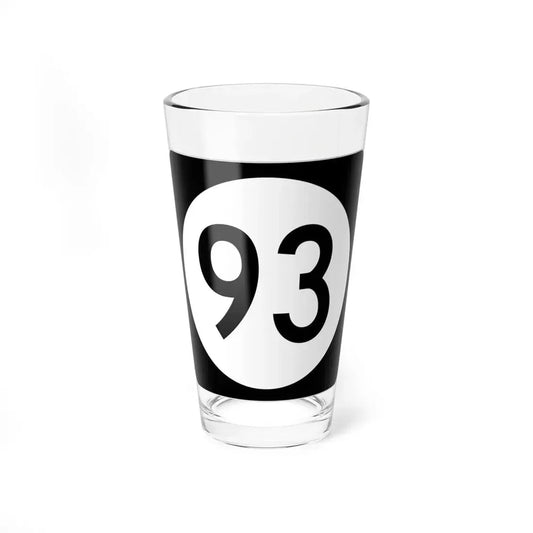 Iowa 93 (Iowa) (Road Sign) Pint Glss 16oz 16oz - Go Mug Yourself