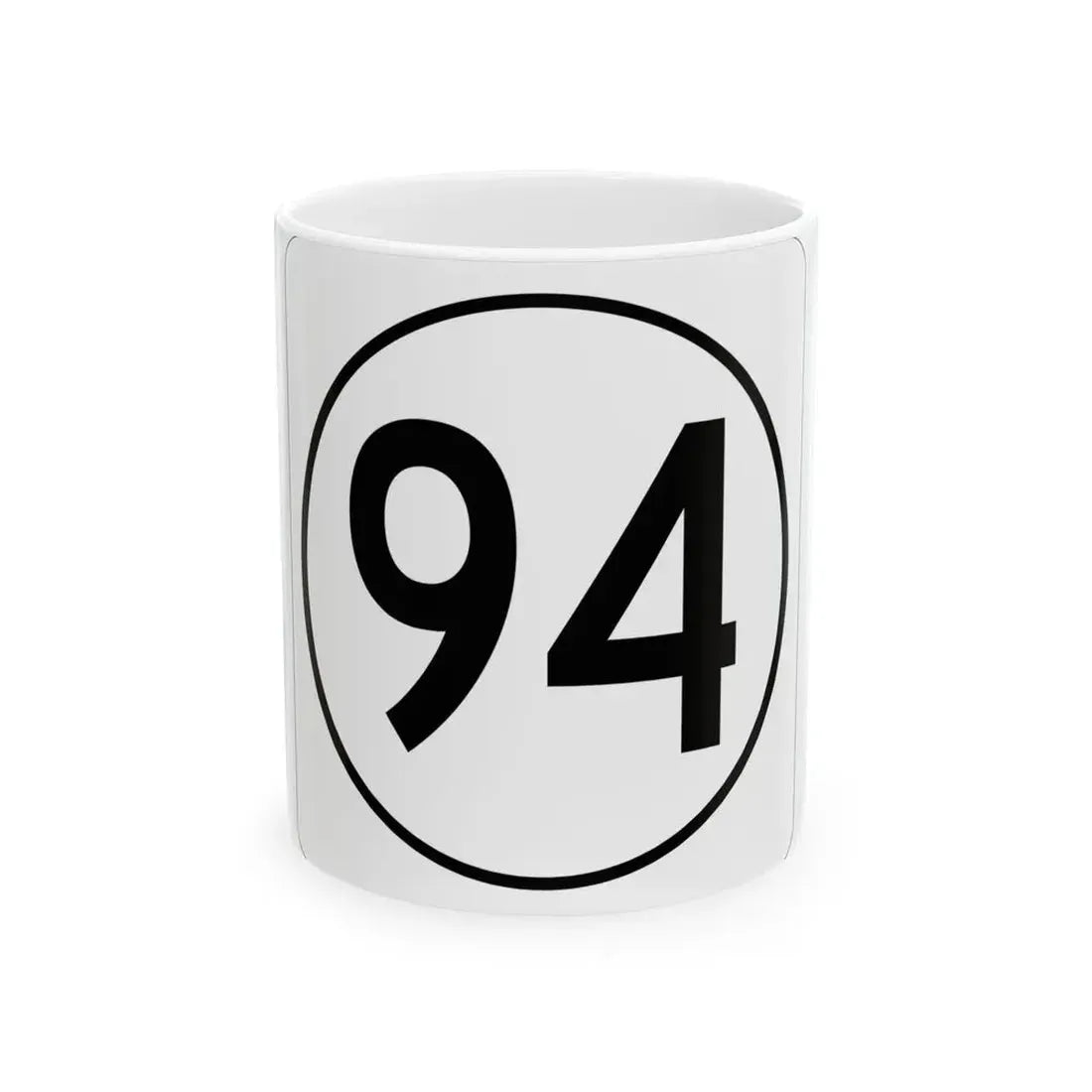 Iowa 94 1948 (Iowa) (Road Sign) White Coffee Mug 11oz - Go Mug Yourself