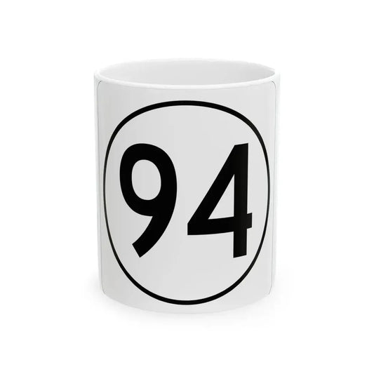 Iowa 94 1948 (Iowa) (Road Sign) White Coffee Mug 11oz - Go Mug Yourself