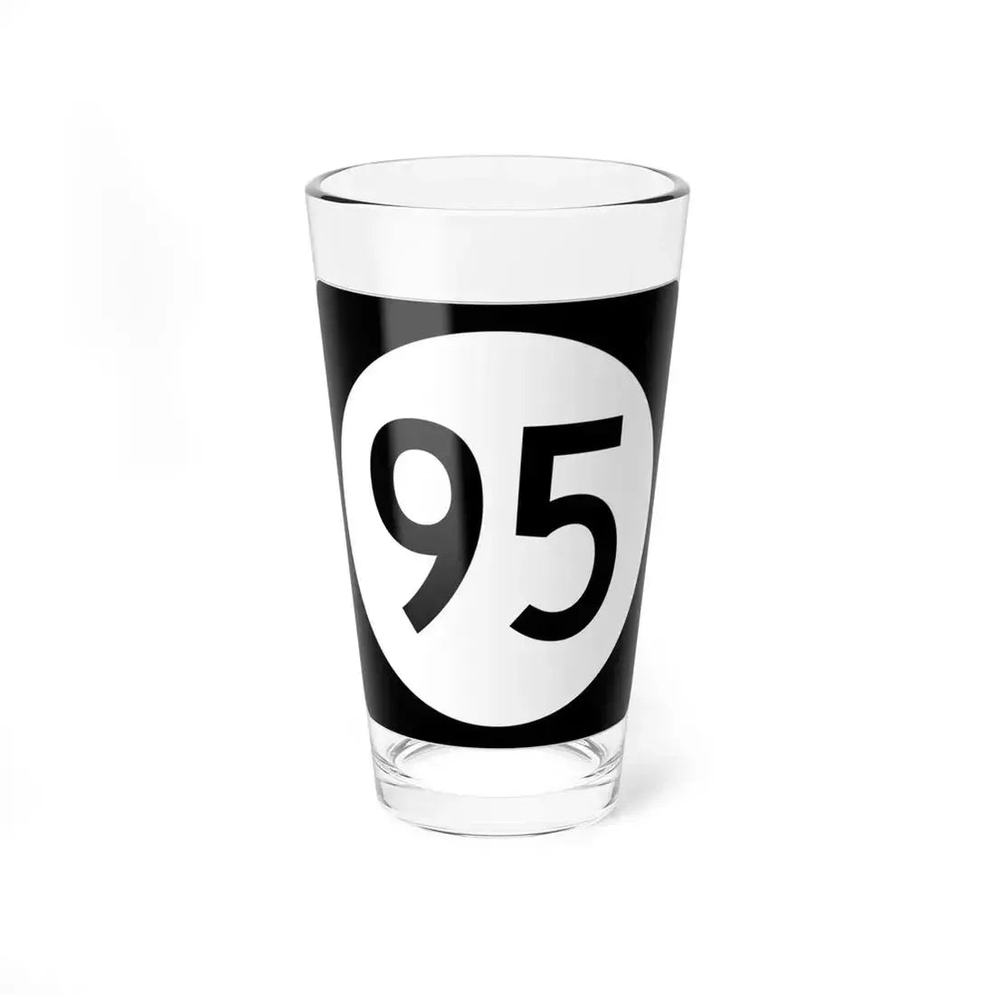 Iowa 95 (Iowa) (Road Sign) Pint Glass 16oz 16oz - Go Mug Yourself