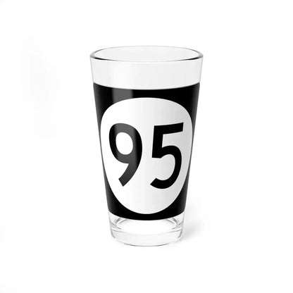 Iowa 95 (Iowa) (Road Sign) Pint Glss 16oz 16oz - Go Mug Yourself