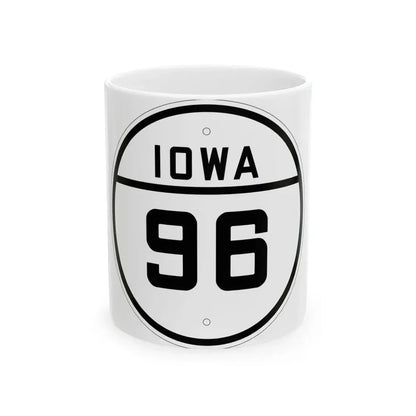 Iowa 96 1926 (Iowa) (Road Sign) White Coffee Mug 11oz - Go Mug Yourself
