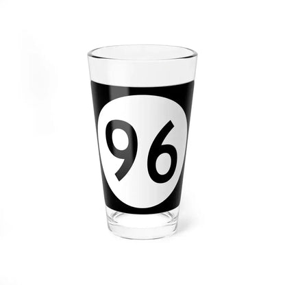 Iowa 96 (Iowa) (Road Sign) Pint Glass 16oz 16oz - Go Mug Yourself