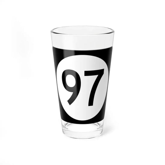 Iowa 97 (Iowa) (Road Sign) Pint Glss 16oz 16oz - Go Mug Yourself