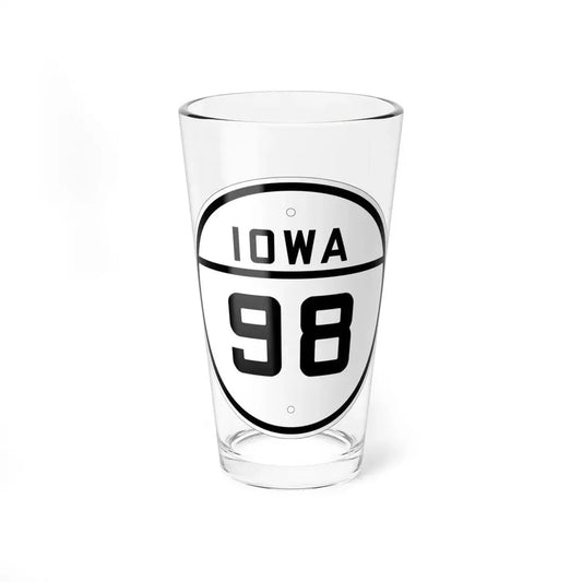 Iowa 98 1926 (Iowa) (Road Sign) Pint Glss 16oz 16oz - Go Mug Yourself