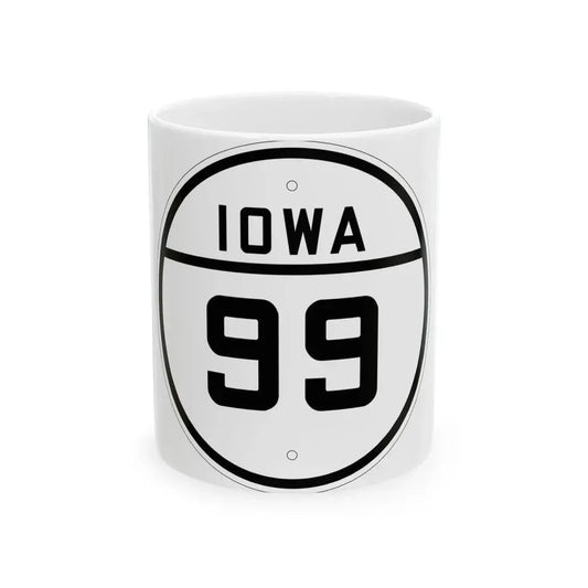Iowa 99 1926 (Iowa) (Road Sign) White Coffee Mug 11oz - Go Mug Yourself