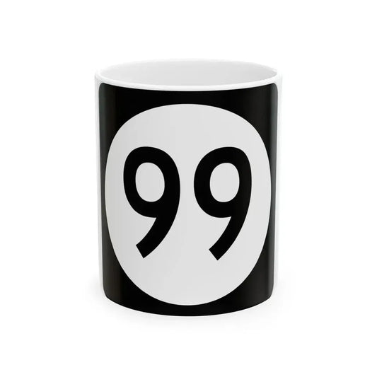 Iowa 99 (Iowa) (Road Sign) White Coffee Mug 11oz - Go Mug Yourself