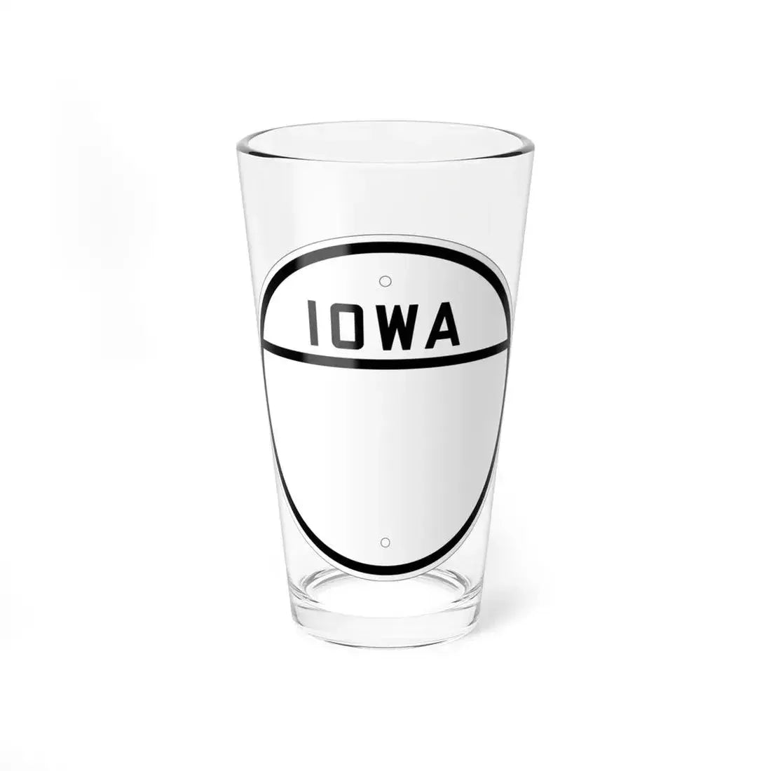 Iowa blank 1926 (Iowa) (Road Sign) Pint Glass 16oz 16oz - Go Mug Yourself
