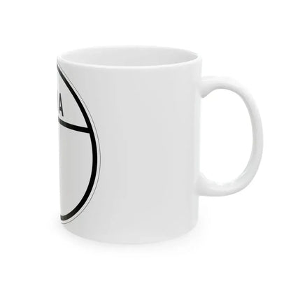 Iowa blank 1926 (Iowa) (Road Sign) White Coffee Mug - Go Mug Yourself