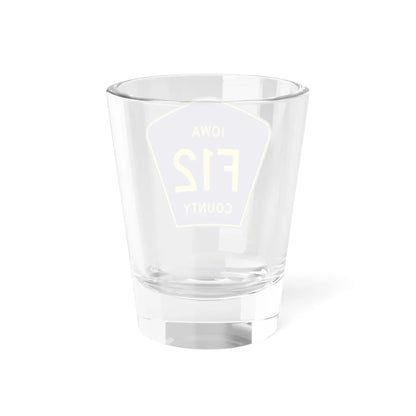 Iowa County Route F12 IA (Iowa) (Road Sign) Shot Glass 1.5oz - Go Mug Yourself