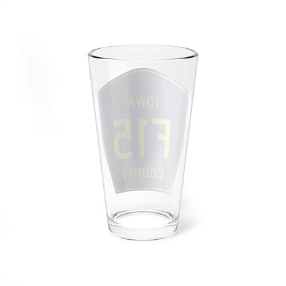 Iowa County Route F15 IA (Iowa) (Road Sign) Pint Glass 16oz - Go Mug Yourself