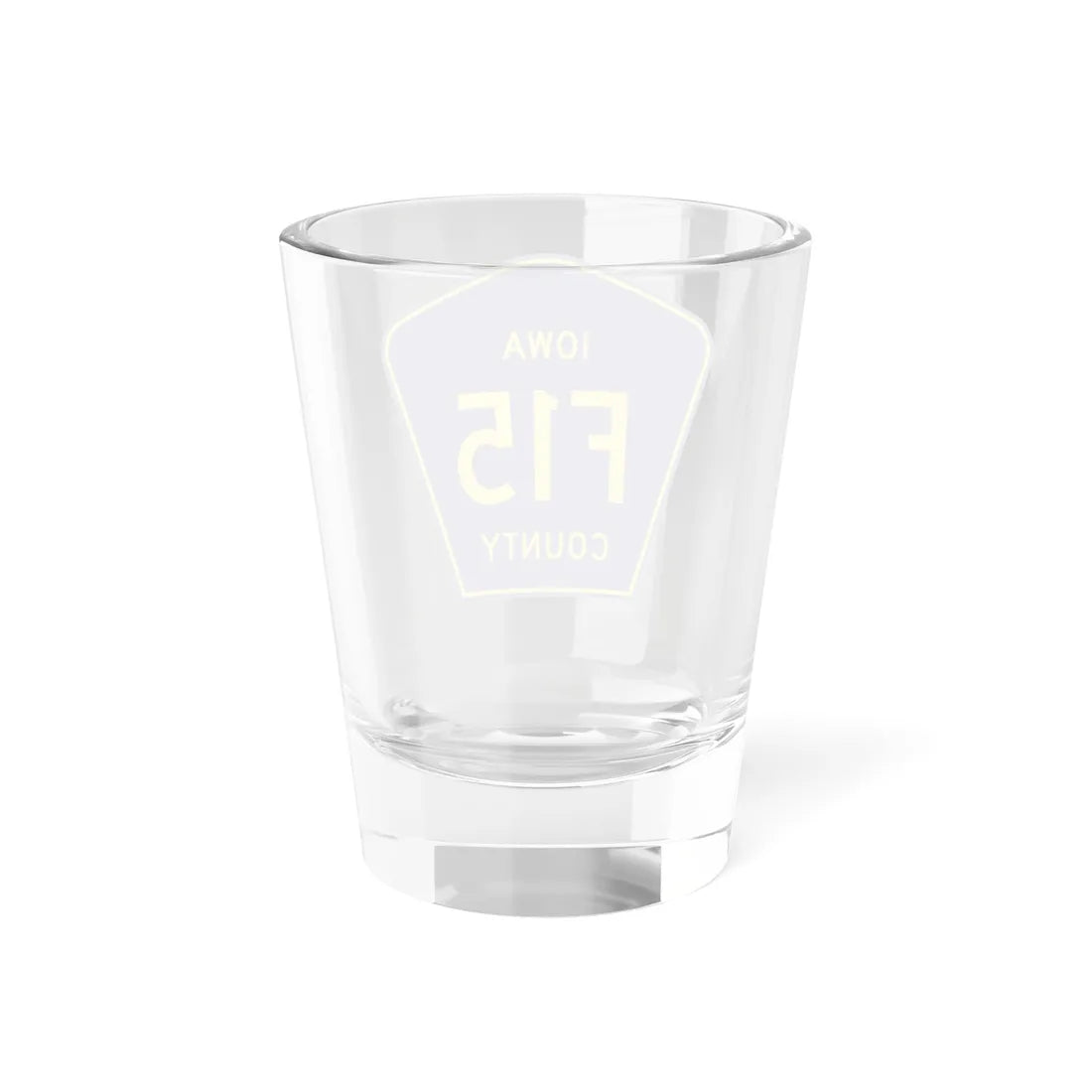 Iowa County Route F15 IA (Iowa) (Road Sign) Shot Glass 1.5oz - Go Mug Yourself