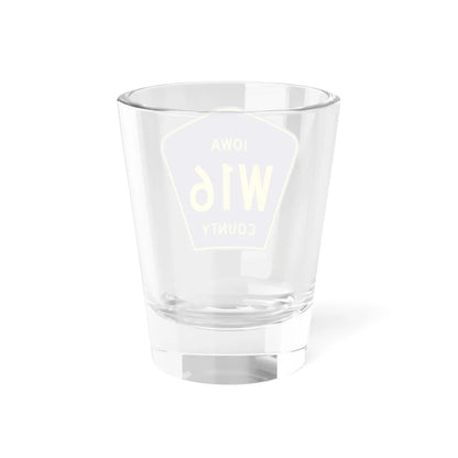 Iowa County Route W16 IA (Iowa) (Road Sign) Shot Glass 1.5oz - Go Mug Yourself