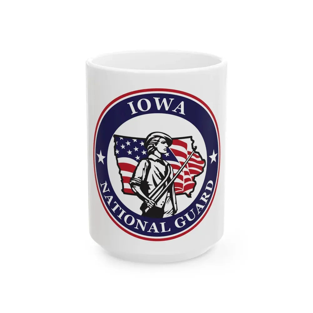 Iowa National Guard - White Coffee Mug 15oz - Go Mug Yourself