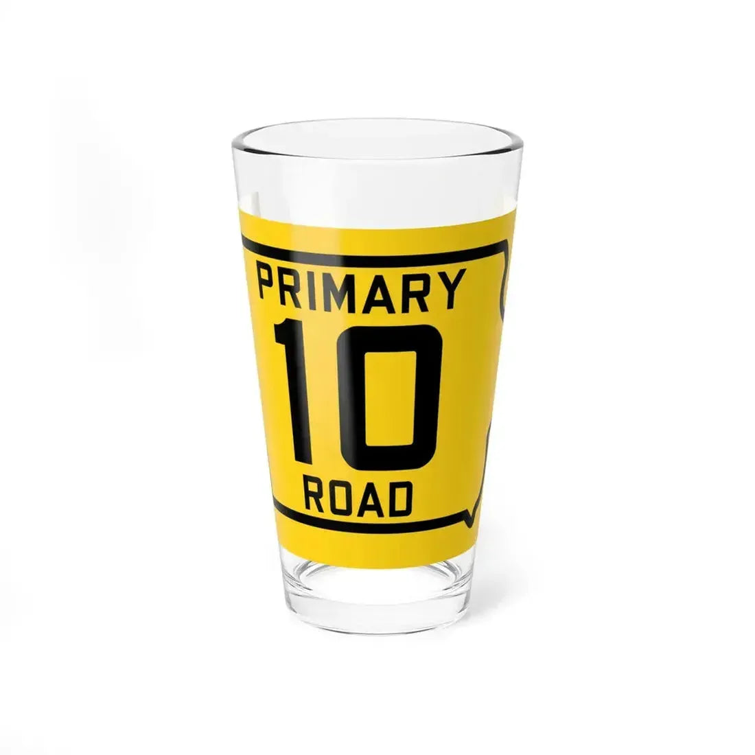 Iowa Primary 10 (Iowa) (Road Sign) Pint Glass 16oz 16oz - Go Mug Yourself