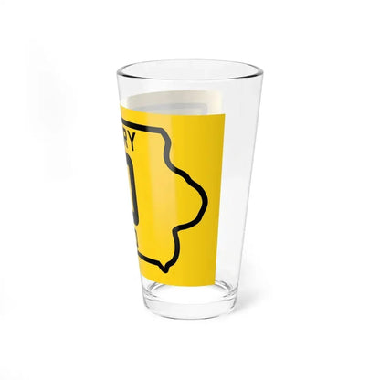 Iowa Primary 10 (Iowa) (Road Sign) Pint Glass 16oz - Go Mug Yourself