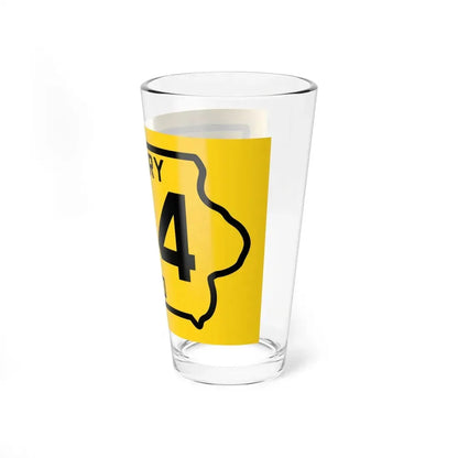 Iowa Primary 104 (Iowa) (Road Sign) Pint Glss 16oz - Go Mug Yourself