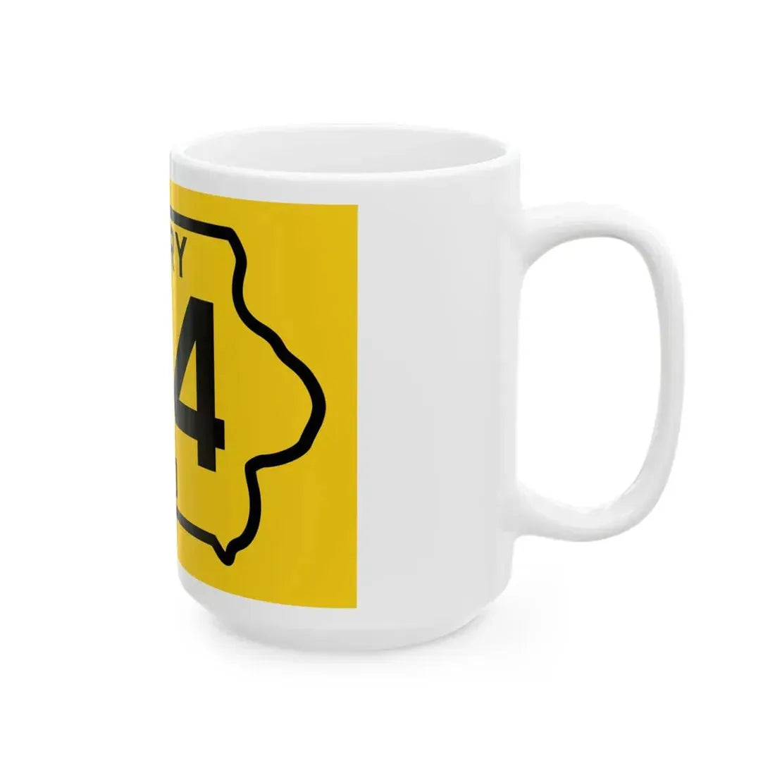 Iowa Primary 104 (Iowa) (Road Sign) White Coffee Mug - Go Mug Yourself