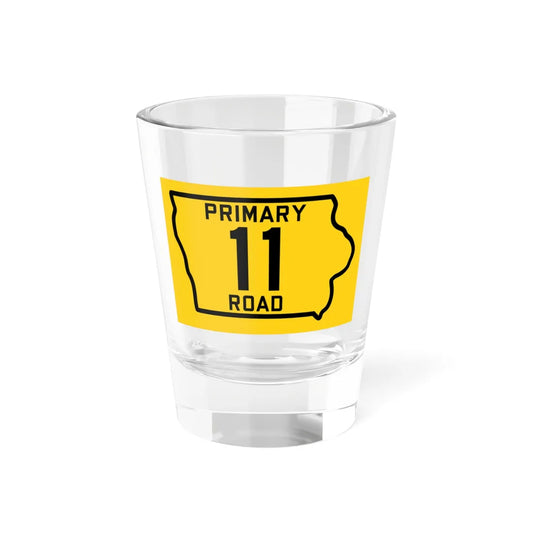 Iowa Primary 11 (Iowa) (Road Sign) Shot Glass 1.5oz 1.5oz - Go Mug Yourself