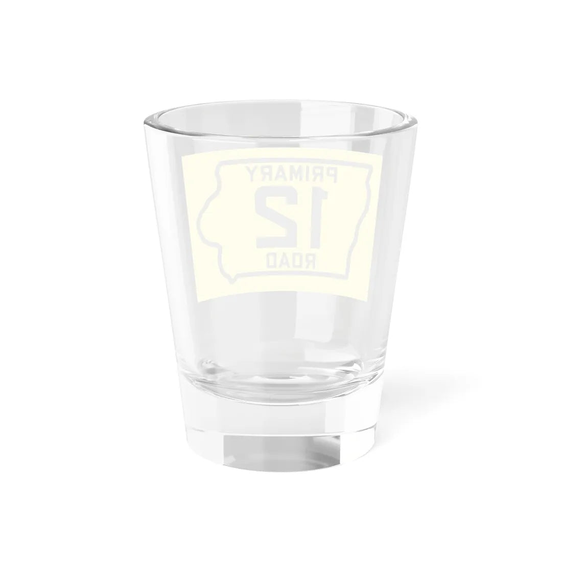 Iowa Primary 12 (Iowa) (Road Sign) Shot Glass 1.5oz - Go Mug Yourself