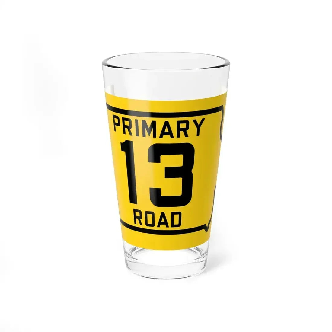 Iowa Primary 13 (Iowa) (Road Sign) Pint Glass 16oz 16oz - Go Mug Yourself