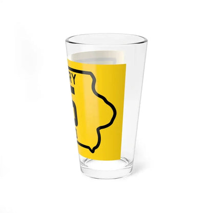 Iowa Primary 15 (Iowa) (Road Sign) Pint Glss 16oz - Go Mug Yourself