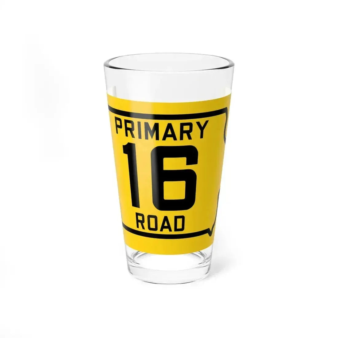 Iowa Primary 16 (Iowa) (Road Sign) Pint Glass 16oz 16oz - Go Mug Yourself