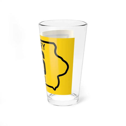 Iowa Primary 16 (Iowa) (Road Sign) Pint Glass 16oz - Go Mug Yourself