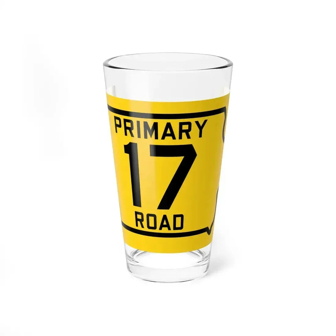 Iowa Primary 17 (Iowa) (Road Sign) Pint Glass 16oz 16oz - Go Mug Yourself