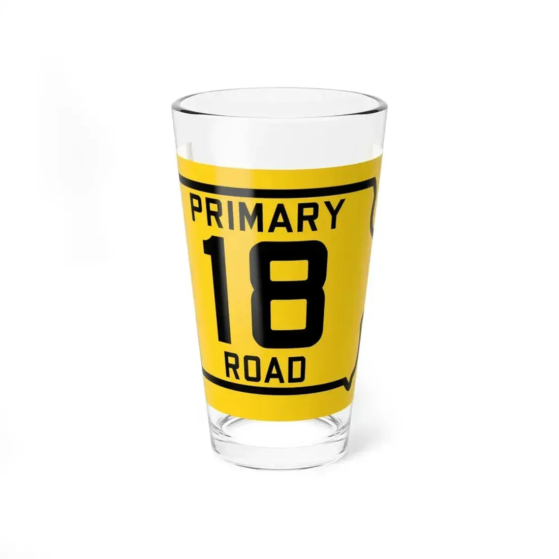 Iowa Primary 18 (Iowa) (Road Sign) Pint Glass 16oz 16oz - Go Mug Yourself