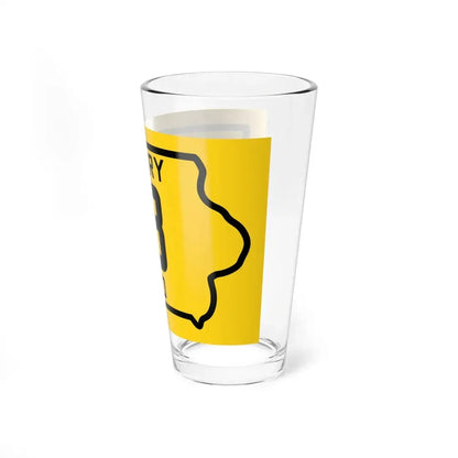 Iowa Primary 18 (Iowa) (Road Sign) Pint Glss 16oz - Go Mug Yourself