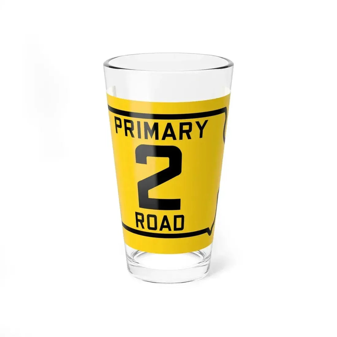 Iowa Primary 2 (Iowa) (Road Sign) Pint Glass 16oz 16oz - Go Mug Yourself